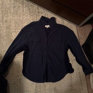 Navy Button-Up Shirt